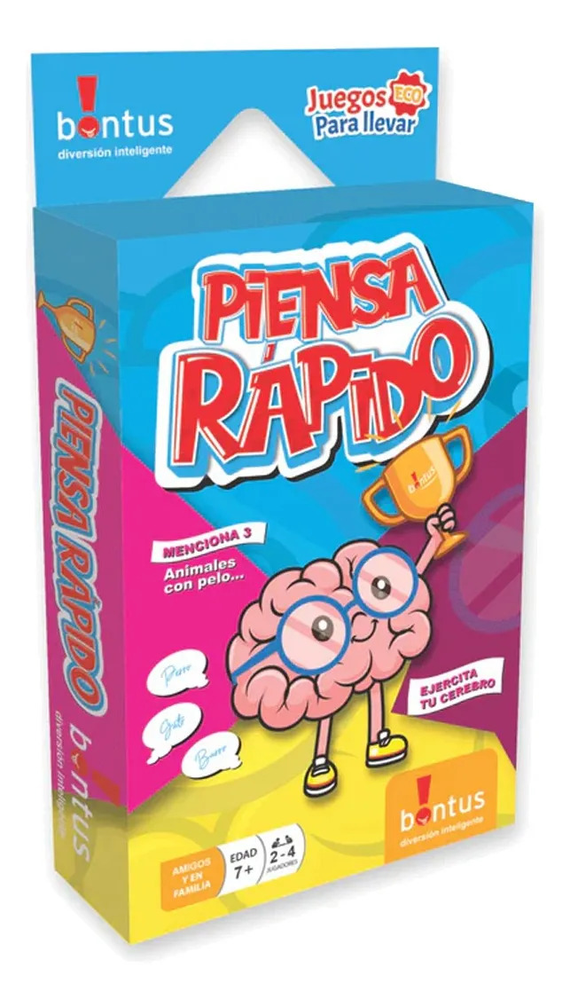 Piensa Rapido Bontus Juego de Mesa Familiar Cartas + Fichas 554