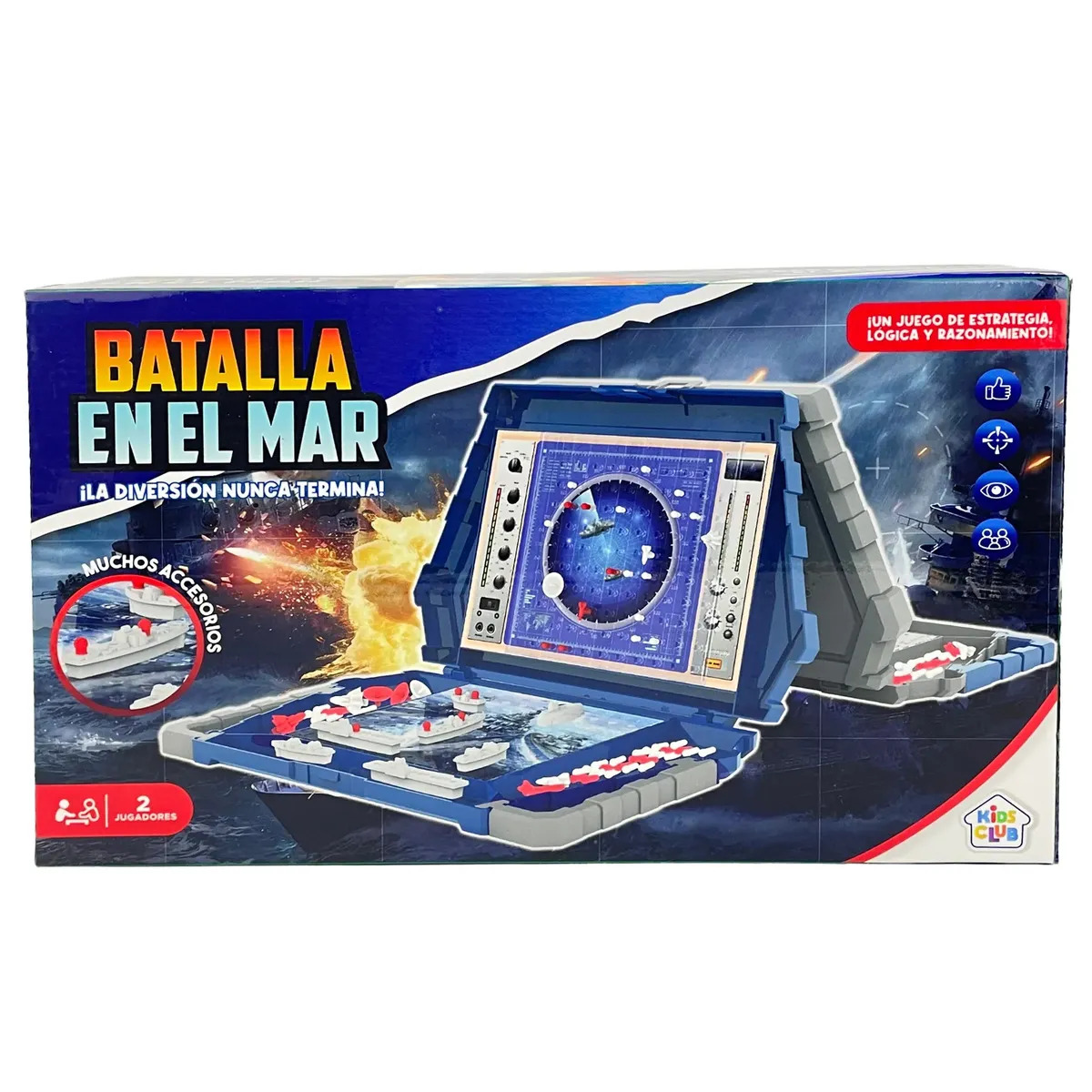 Juego de Batalla Naval Kids Club con Accesorios y Barcos de Plástico