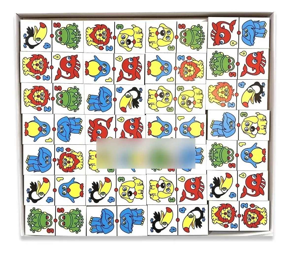 Domino De Madera 28pcs Juego De Animales Banquito Argentino A105