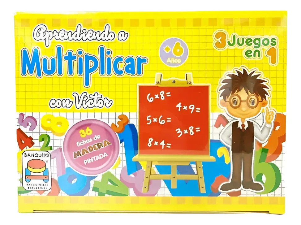 Aprendiendo A Multiplicar Juego De Mesa Didactico De Madera