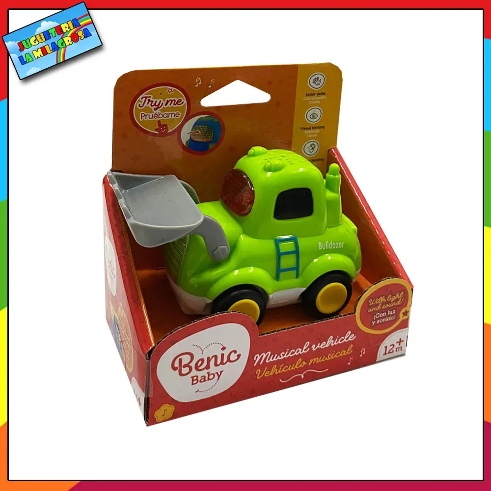 Autito Divertido Bebe Juguete Infancia Luz Sonido Benic Baby Bombero Rojo Bb141