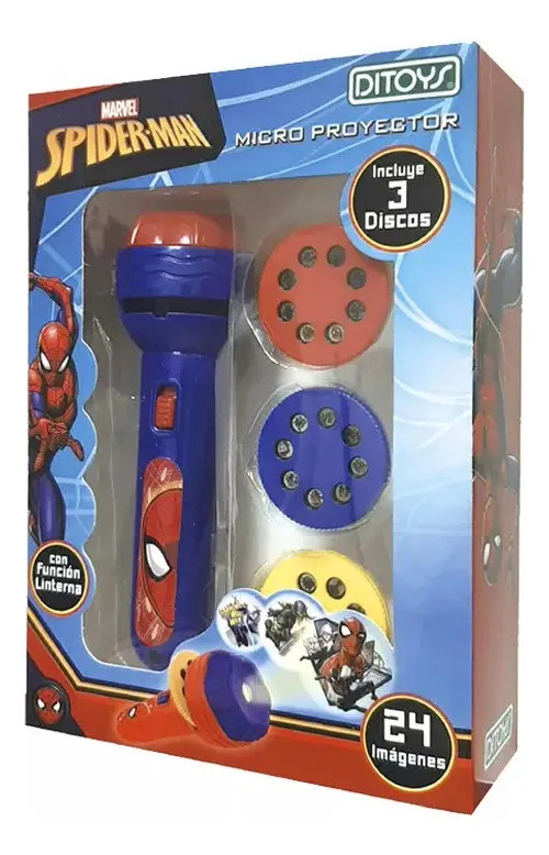Linterna Micro Proyector Infantil Marvel Spiderman Ditoys