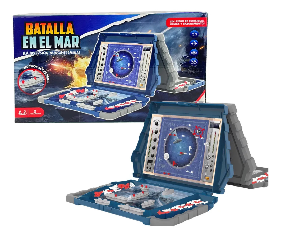 Juego de Batalla Naval Kids Club con Accesorios y Barcos de Plástico