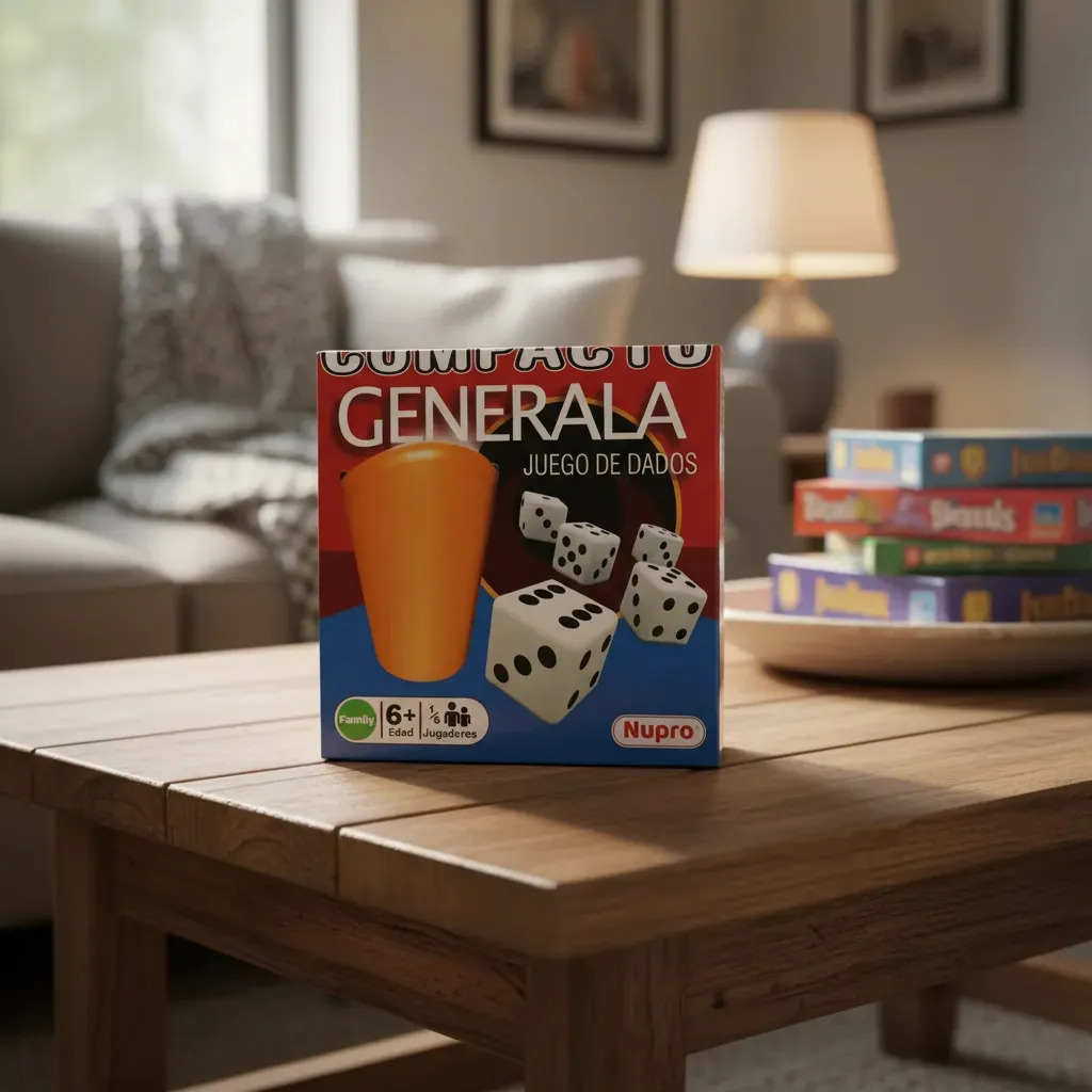 Juego Generala Nupro con Cubilete y Dados Plástico Didáctico