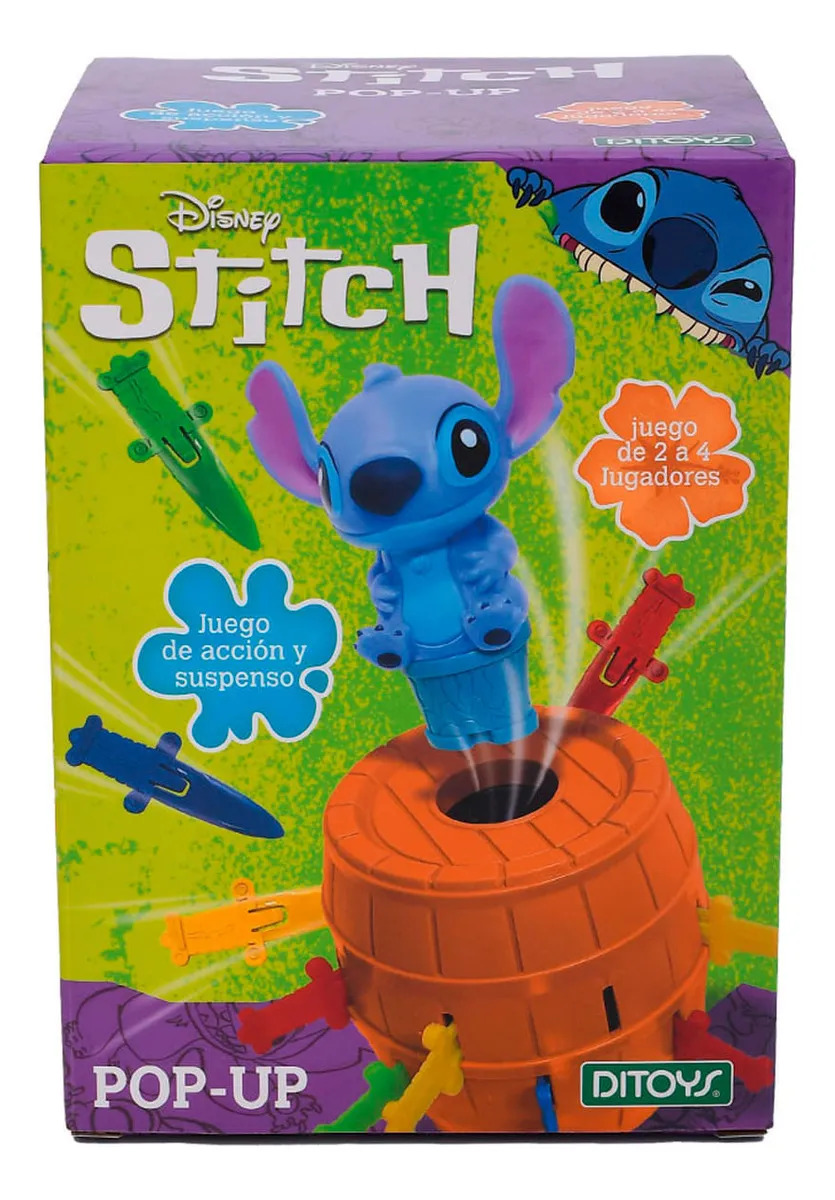 Juego De Mesa De Accion Y Suspenso Disney Stitch Pop Up
