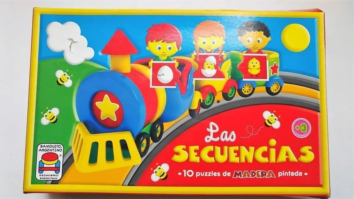 Rompecabezas Puzzle Madera Las Secuencias Banquito Original