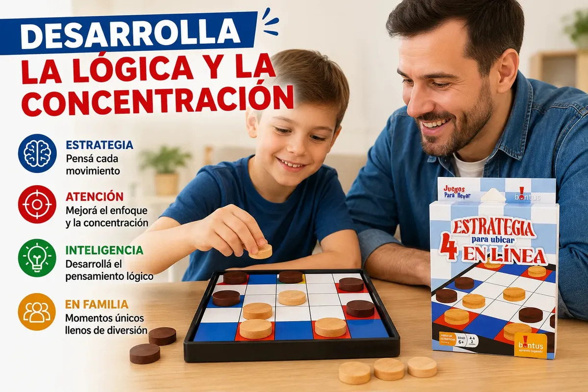 Juego 4 En Línea Estrategia Bontus Familiar Educativo 6+