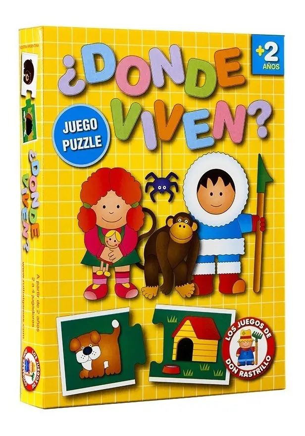 Juego Educativo Dónde Viven? de Ruibal para Niños de 2 Años