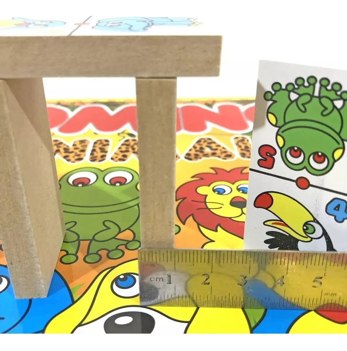 Domino De Madera 28pcs Juego De Animales Banquito Argentino A105