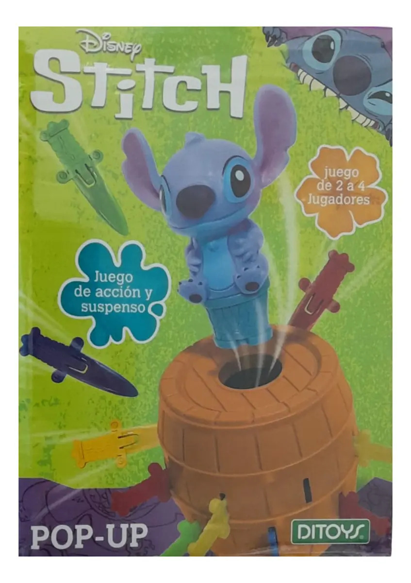 Juego De Mesa De Accion Y Suspenso Disney Stitch Pop Up