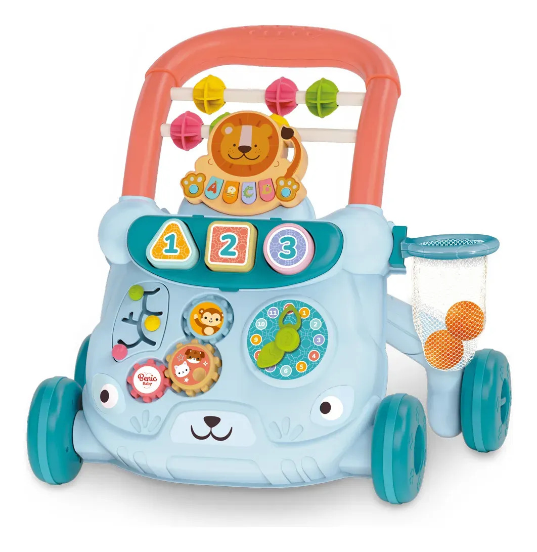 Andador Multifuncional Infantil Con Sonido Y Música Celeste / Coral / Turquesa
