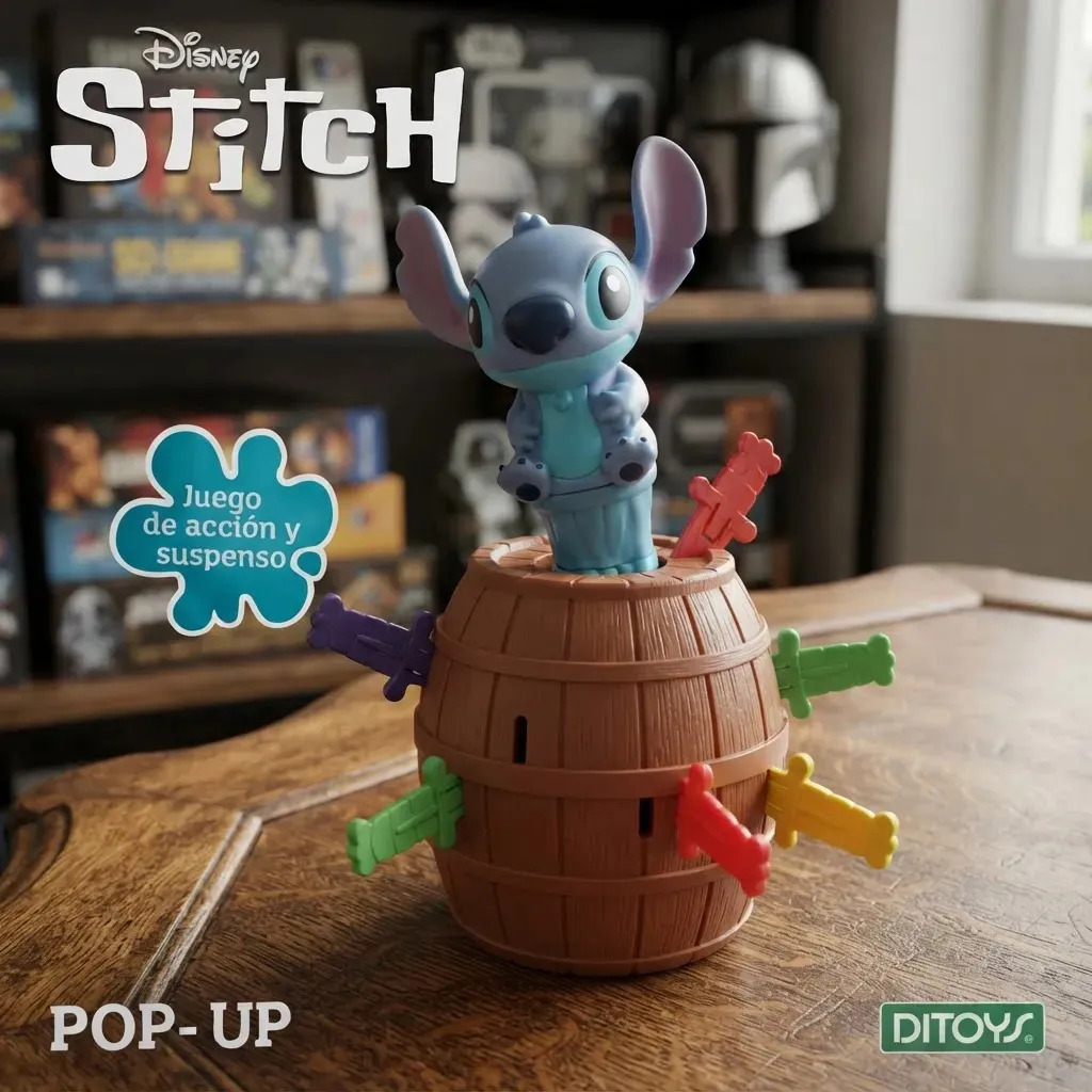 Juego De Mesa De Accion Y Suspenso Disney Stitch Pop Up
