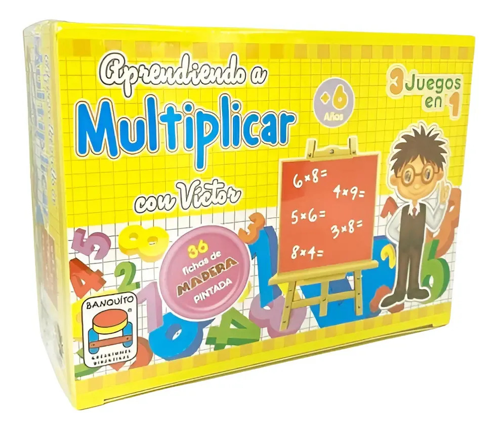 Aprendiendo A Multiplicar Juego De Mesa Didactico De Madera