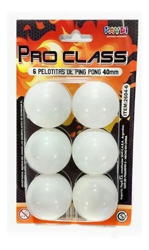 Pelotitas Ping Pong Pro Class X 6 En Blister Faydi 970-0051