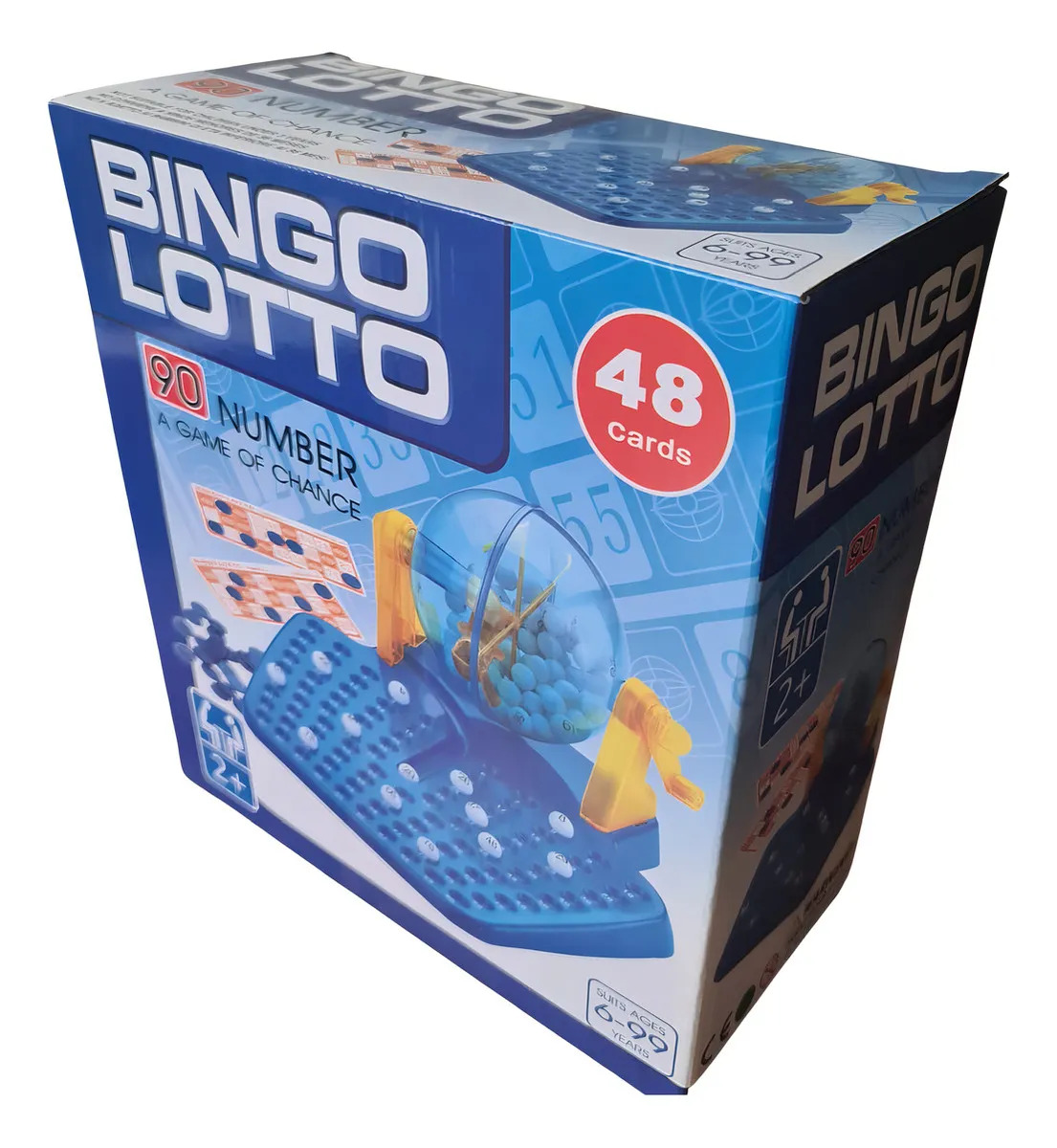 Juego Mesa Bingo Bolillero 90 Números 48 Cartones Plástico Clásico Familiar Craco