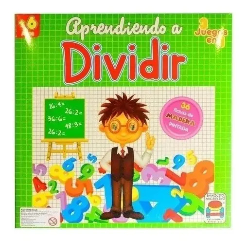 Juego Educativo Aprendiendo a Dividir Banquito Argentino en Madera