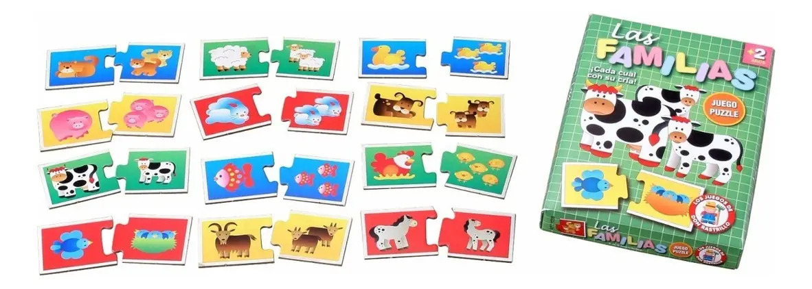 Juego De Mesa Infantil Las Familias De Animales Ruibal