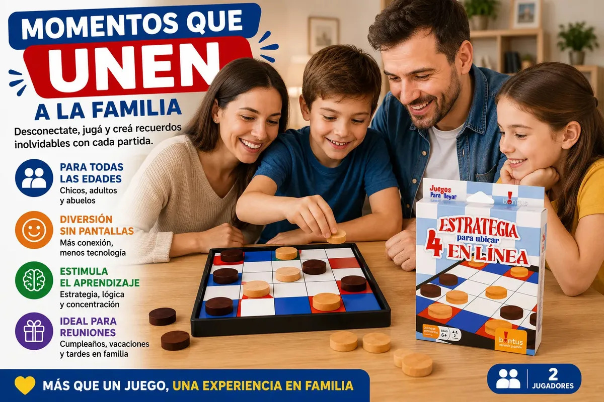 Juego 4 En Línea Estrategia Bontus Familiar Educativo 6+