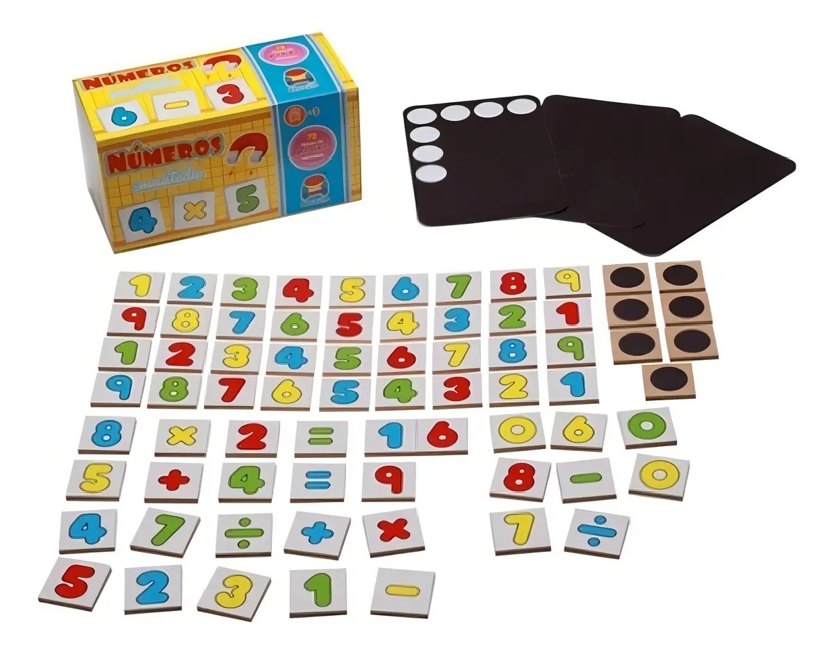 Números Imantados Madera Banquito Argentino Juego Educativo