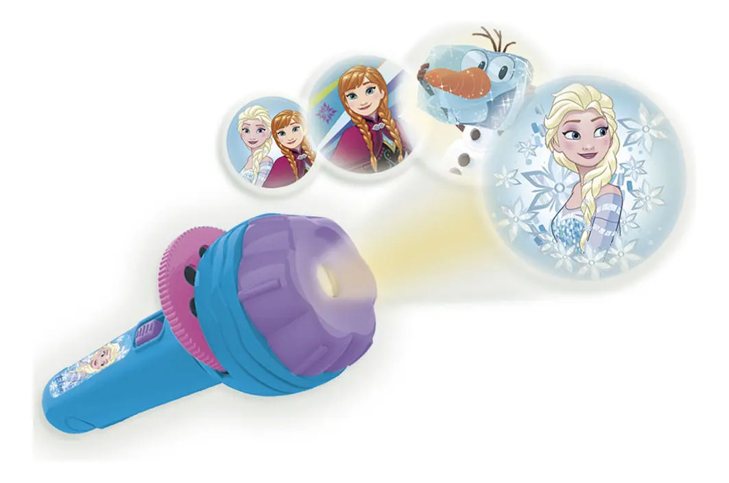Linterna Micro Proyector Frozen Celeste Color Luz Blanco