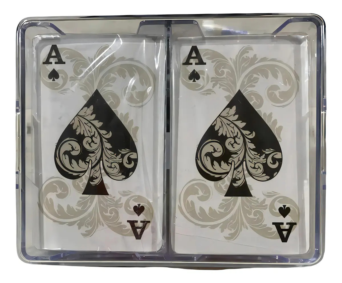Cartas de Póker Kadabra 2 Mazos A Prueba de Agua con Estuche Acrílico