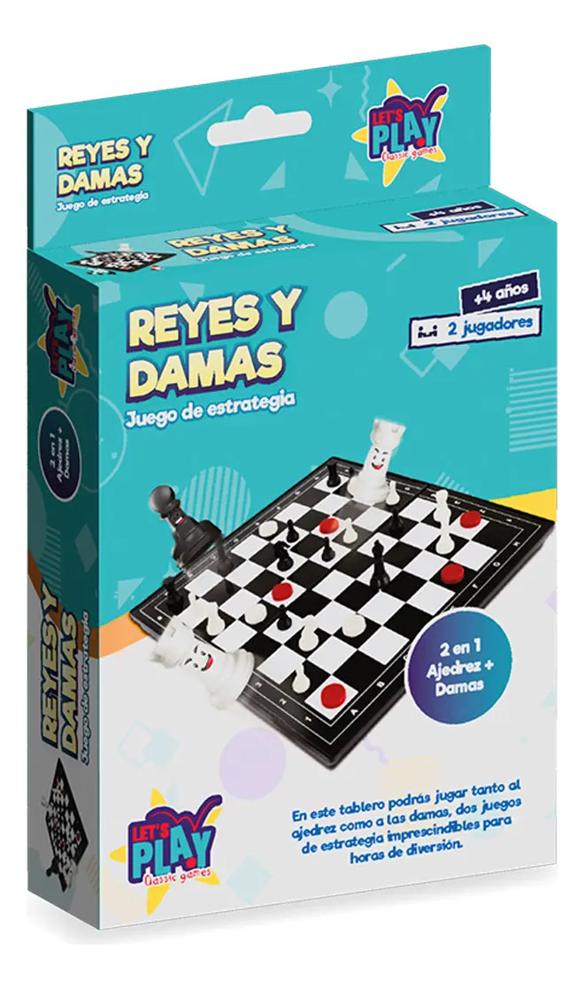Mini Ajedrez Let's Play Juego De Destreza Para Niños Con Damas