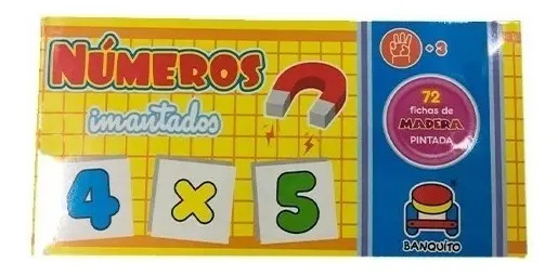 Números Imantados Madera Banquito Argentino Juego Educativo