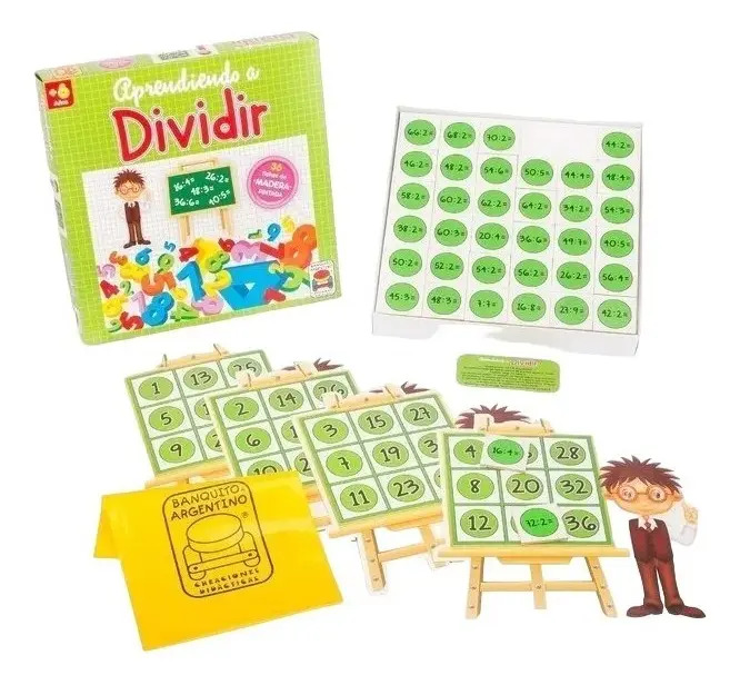 Juego Educativo Aprendiendo a Dividir Banquito Argentino en Madera