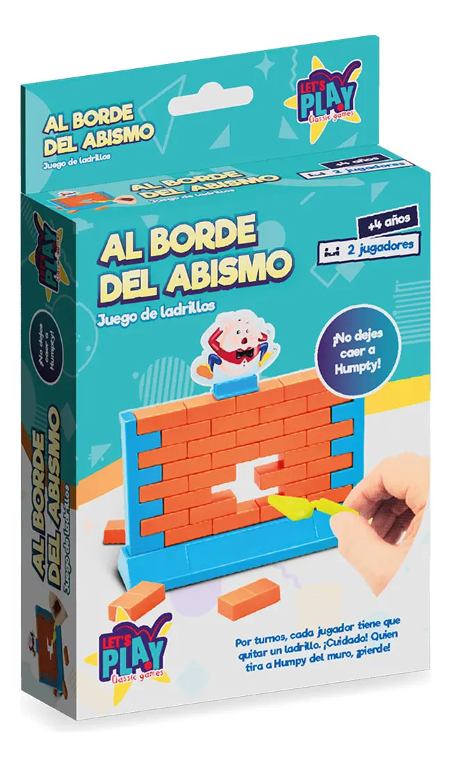 Juego de Mesa Brick Falls Let's Play Destreza con Muñeco Humpty y Ladrillos